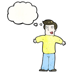 happy man with thought bubble