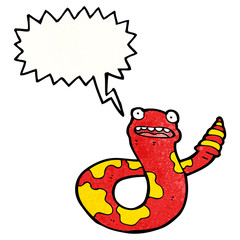 cartoon snake with speech bubble