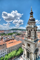 Fototapeta na wymiar View from St. Stephan basilica, Budapest Hungary