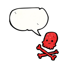 skull and crossbones with speech bubble