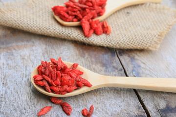 Red dried goji berries