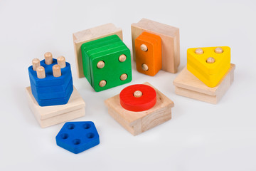 Wooden baby blocks