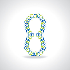 creative numeric number vector illustration 