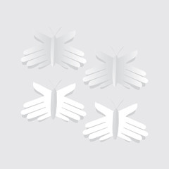 creative butterfly created with hand vector 