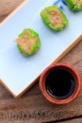 Chinese steamed shrimp dumplings