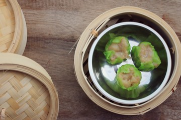 Chinese steamed shrimp dumplings