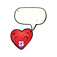 love heart cartoon character