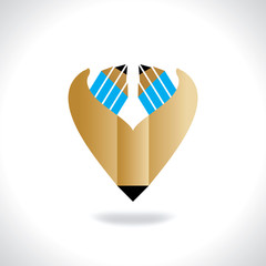 creative pencil idea concept vector 