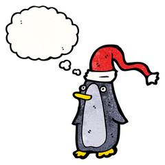 cartoon christmas penguin