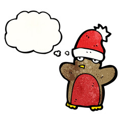 funny christmas robin cartoon