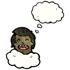 head in clouds cartoon