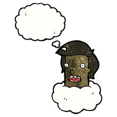 head in clouds cartoon