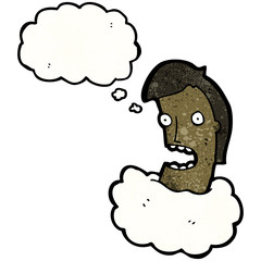 head in clouds cartoon
