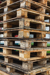 Wooden pallets that are important in the transport of goods. And production