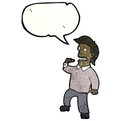 cartoon confident man