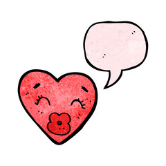 love heart cartoon character