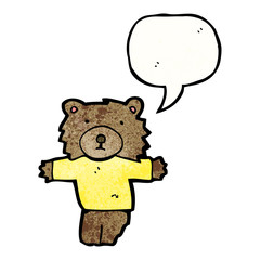 cartoon bear in tee