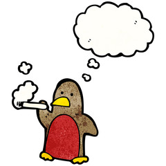 smoking robin cartoon