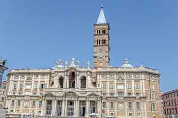 Fototapeta na wymiar The Papal Basilica of Santa Maria Maggiore, Rome, Italy.