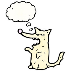 cartoon little wolf