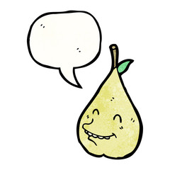 cartoon happy pear