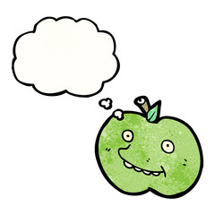 cartoon happy apple