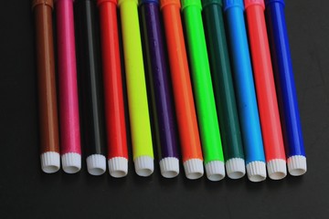 Colorful markers pens