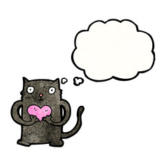 cute cartoon black cat