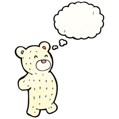 Fototapeta premium cartoon cute teddy polar bear