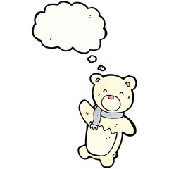 Obraz na płótnie Canvas cartoon cute teddy polar bear