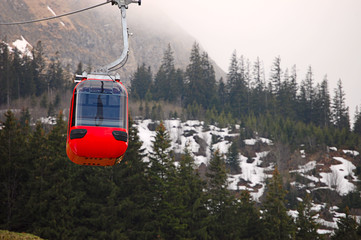 Lift in mountains in Switzerland