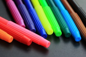 Colorful markers pens