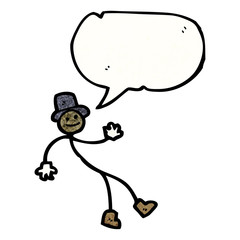 cartoon stick man dancing