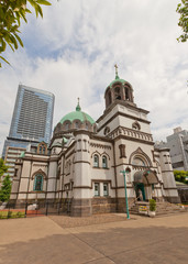 Fototapeta na wymiar Holy Resurrection Cathedral (Nikorai-do, 1891) in Tokyo, Japan