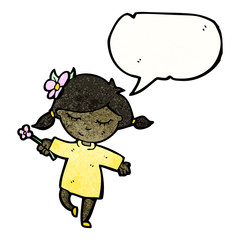 cartoon happy girl