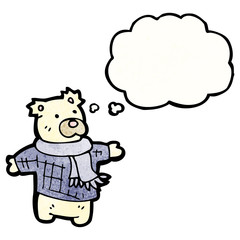 polar bear teddy cartoon
