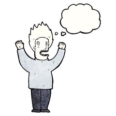 cartoon startled businessman