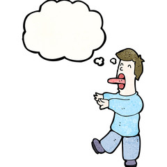 cartoon hypnotized man