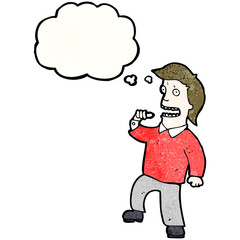 cartoon egotist man