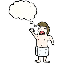 cartoon man in towel
