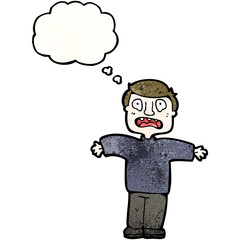 cartoon man with thought bubble