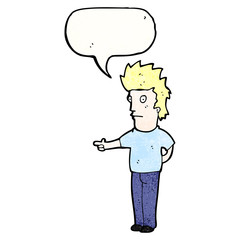 cartoon man pointing