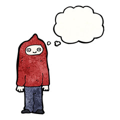 cartoon boy in hooded sweatshirt