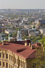 Kiev cityscape. View over Podil district.