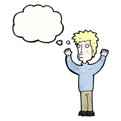 cartoon man with hands in air
