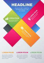 Vector design template. Concept for business infographics, broch