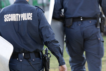 detail of a police officers