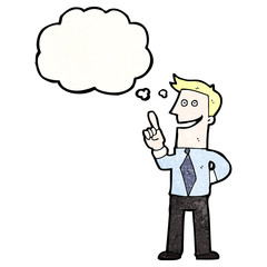 cartoon man with great idea