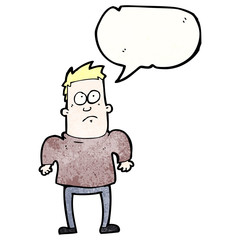 cartoon man shrugging