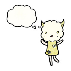 cute little cloud monster cartoon